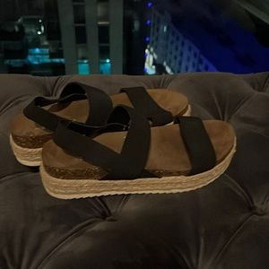 tan pump sandals